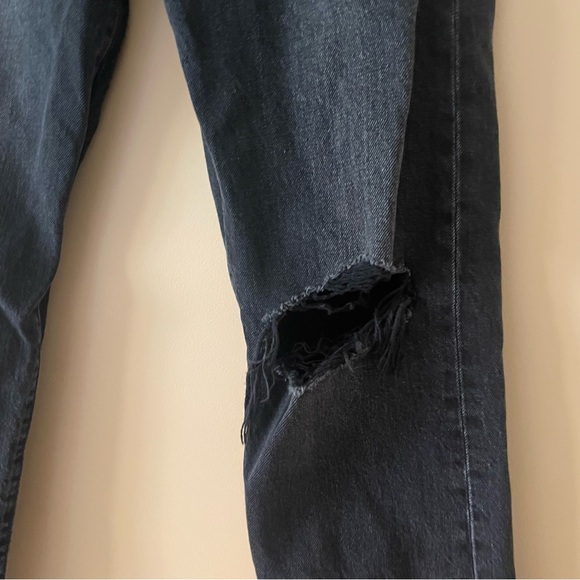 Levi's Wedgie Straight Black Denim Jeans - Picture 7 of 8